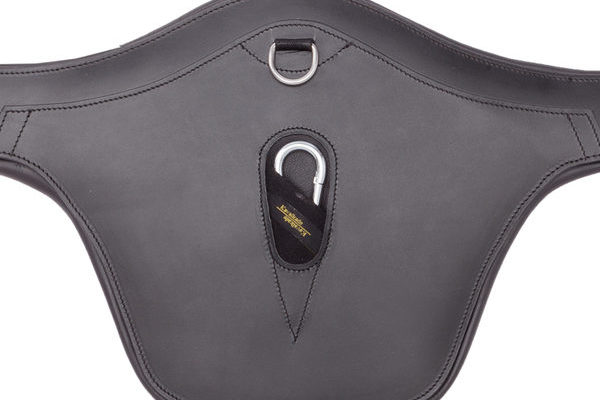 Sattelgurt dunkelbraun Hartleder