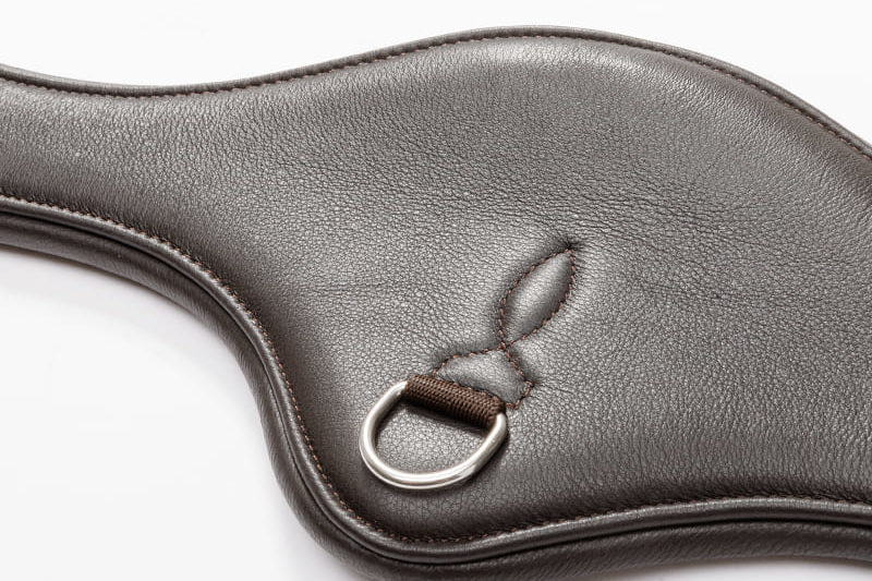 Sattelgurt dunkelbraun aus Softleder