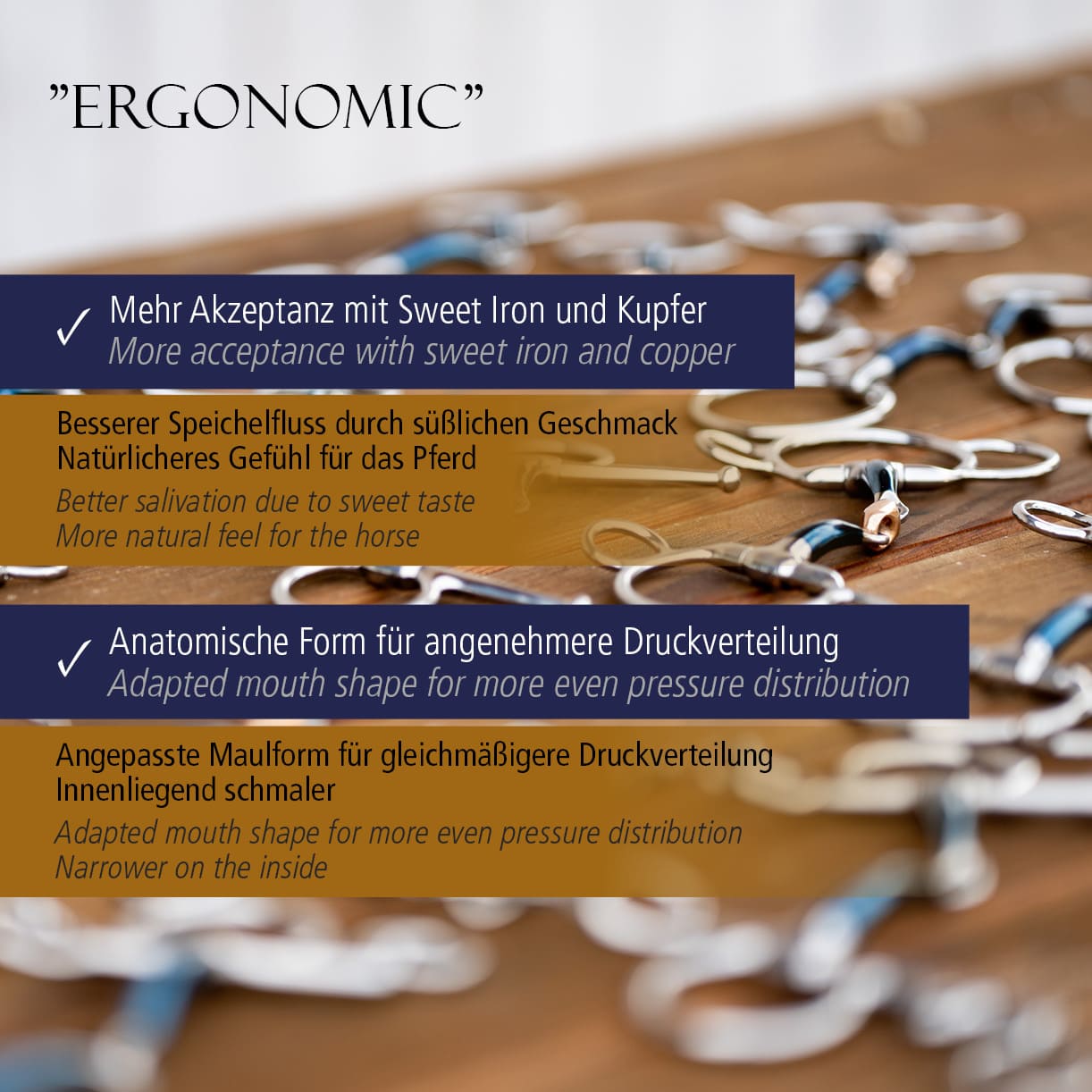 Details und Vorteile von Sweet Iron für Pferdegebisse